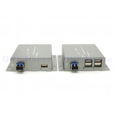 FQ-U214L-T/R USB2.0光電轉換器 4口usb2.0光端機 光纖延長器 光電轉換器 光纖延長器usb轉無延時單模單纖一對